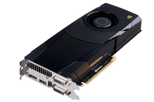 ▲ 엔비디아 새 GPU ‘GTX680’을 탑재한 샘플 그래픽카드.