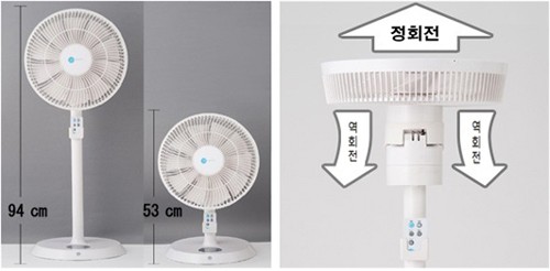 ▲ 바람이 위로 아래로, 서큘레이터 기능의 ‘미코노스 L330’ <사진출처: 천년넷>