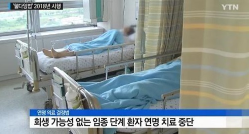 연명치료 중단 웰다잉법
출처:/ YTN 방송화면 캡처