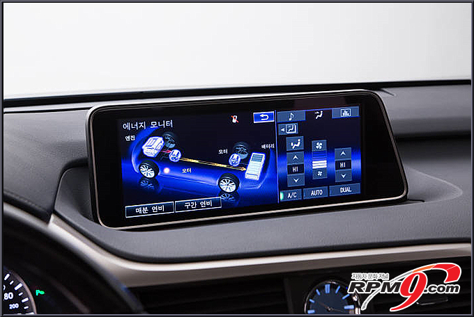 렉서스 하이브리드 중형 SUV `RX450h` 12.3인치 풀 컬러 디스플레이