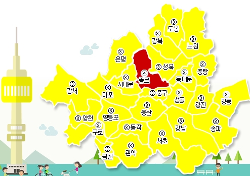 미세먼지 나쁨 출처:/ 서울시 대기정보