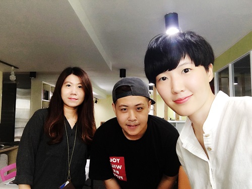 사진=왼쪽부터 Grace Kim(CS,홍보제휴담당 대리), Phillip Kim(개발자), Jean Son(대표)