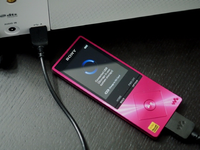 소니 워크맨과 USB 연결해 들을 수 있다.