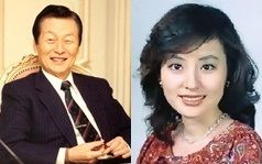 신격호(왼쪽) 롯데그룹 총괄회장과 그의 세 번째 부인 서미경씨. 사진=넥스트데일리 DB