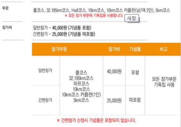 기념품을 받지 않고 대회 참가만 할 수 있는 대회도 있다