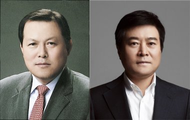 롯데그룹 경영혁신실장 황각규 사장(왼쪽)과 롯데그룹 사회공헌위원회 위원장 및 회장보좌역 소진세 사장. 자료=롯데그룹 제공