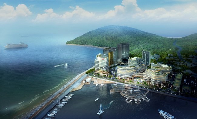부산 동삼하리지구 계획안. 건물이 완공된 후 모습을 보여주는 조감도의 예 (자료:경암건축)
