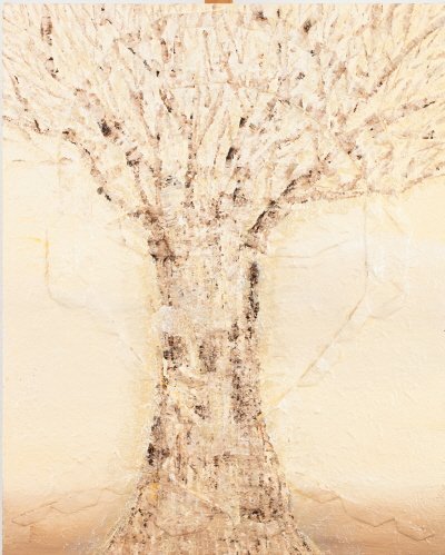 나무사람, 100×80.3cm, Mixed Media on canvas, 2017. 사진=김정아 작가 제공
