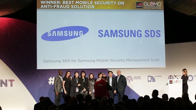 MWC 2017에서 삼성SDS의 모바일 통합솔루션인 ‘삼성 모바일 시큐리티 매니지먼트 스위트’가 글로벌 모바일 워어드(Global Mobile Awards, 이하 Glomo)를 수상했다.
