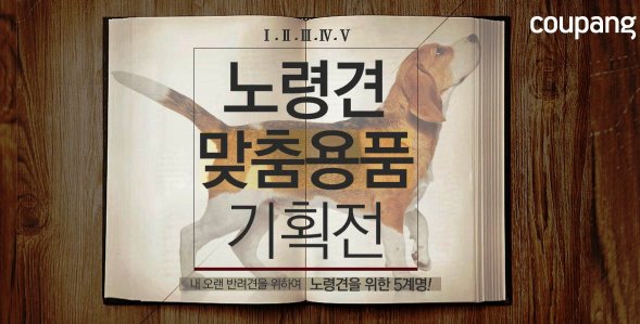 쿠팡은 지난달 17일 영양제, 관절보호 용품, 외출 보조용품 등 노령견을 위한 다양한 제품을 한 곳에 모아 선보였다. 사진=쿠팡 제공