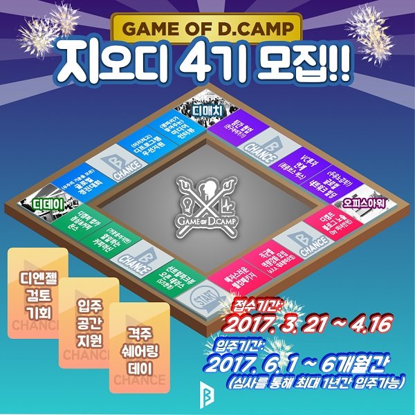 디캠프, 6개월 입주 성장 프로그램 ‘게임오브디캠프4기’ 스타트업 모집