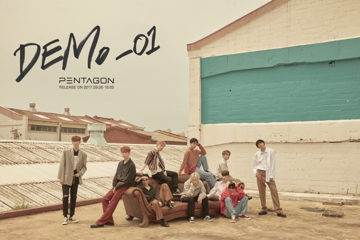 다음달 6일 컴백할 신예그룹 펜타곤이 자신들의 네 번째 미니앨범 'DEMO_01'의 티저이미지를 공개했다. (사진=큐브엔터테인먼트 제공)