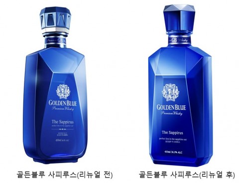 골든블루가 단일 브랜드 기준으로 국내 위스키 판매량 1등 제품인 '골든블루 사피루스'를 고급스럽게 리뉴얼해 11월부터 출시한다. 사진=골든블루 제공