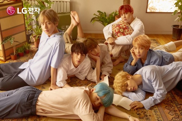 사진 = LG전자 웹사이트, 방탄소년단