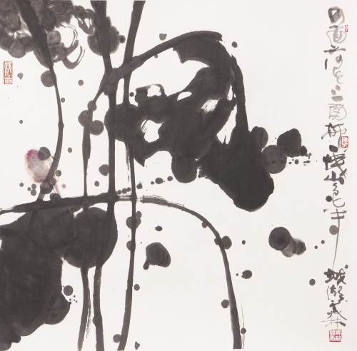한메이린 ‘연꽃, 140×140cm, 종이에 채색, 2018‘. 사진=예술의전당 제공