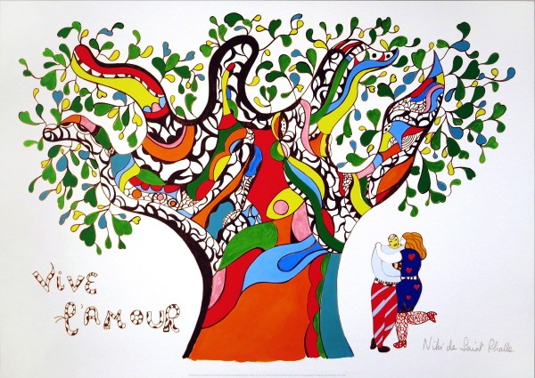 ‘애정만세, 오프셋 인쇄, 70×100cm, 1990’. 사진=2017 Niki Charitable Art Foundation ADAGP, Paris - SACK, Seoul 제공