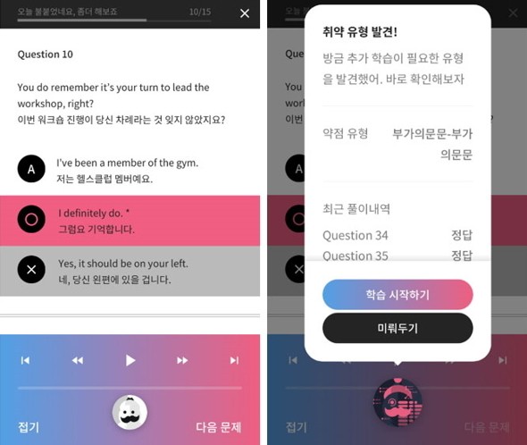 사진 = 맞춤 문제 제시 및 문제풀이