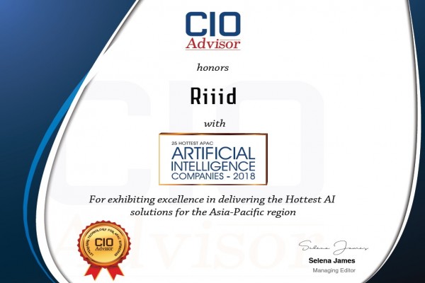 사진 = CIOAdvisor '2018 HOTTEST APAC AI COMPANY' 선정