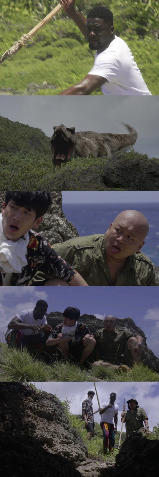 '두니아~처음 만난 세계' 돈스파이크, 샘 오취리, 구자성이 '공룡 사냥 삼총사'를 결성한 가운데 유노윤호의 부활에 이목이 집중된다.