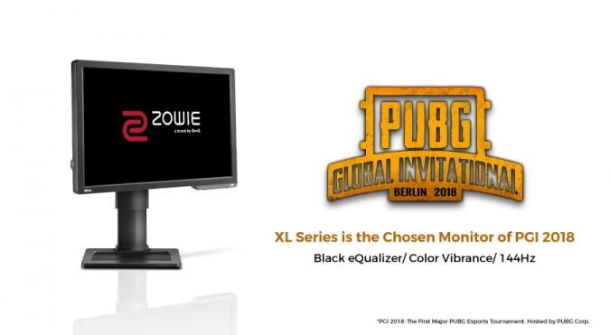 PGI 2018 경기용 모니터로 선정된 벤큐 조위 e스포츠 게이밍 모니터 XL시리즈