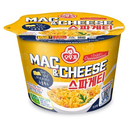 오뚜기가 진한 치즈의 맛을 느낄 수 있는 ‘맥앤치즈 스파게티’를 최근 출시했다. 사진=오뚜기 제공