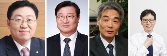4일 금융투자협회장 공모 마감에 4명의 증권업 관계자가 후보 등록을 마쳤다. 왼쪽부터 나재철 대신증권 대표이사, 정기승 KTB자산운용 부회장, 신성호 IBK투자증권 전 대표, 서재익 하나금융투자 전무.
