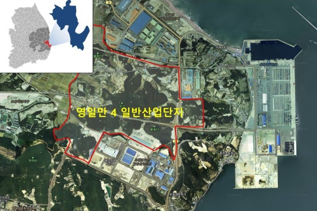 GS건설이 2차전지 배터리 리사이클링 투자에 나설 포항 영일만4 일반산업단지.
