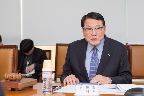 국민체육진흥공단 조재기 이사장이 안전경영위원회에서 발언하고 있다. 사진=공단