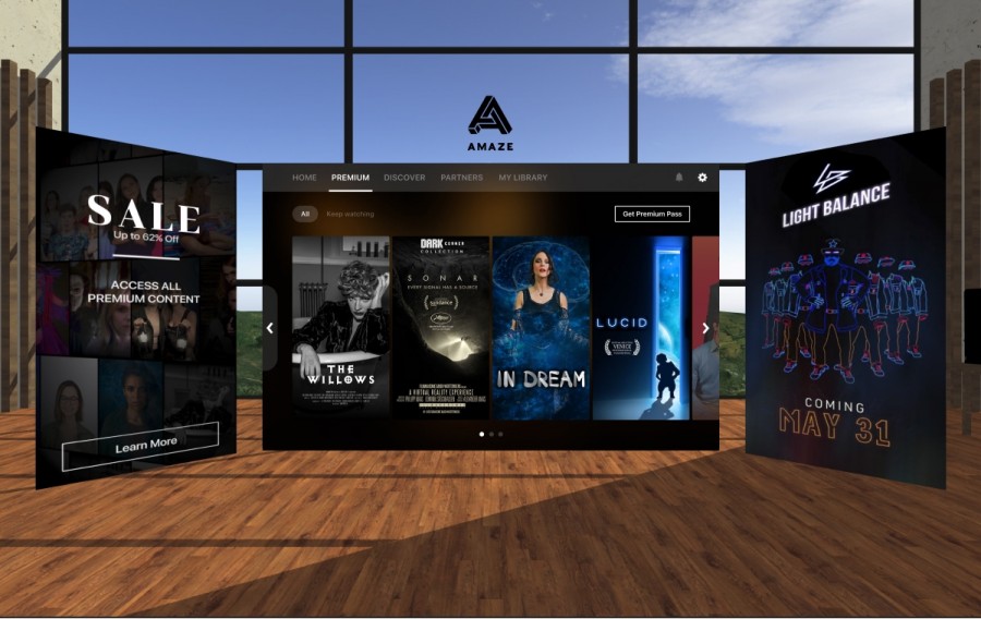 어메이즈 VR 앱 화면, 이미지제공=어메이즈VR