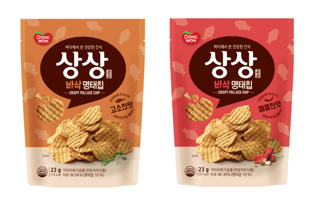 동원F&B 신제품 '상상 바삭 명태칩' 2종 출처=동원그룹