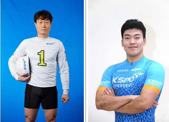 만 55세의 나이로 아직 현역에서 뛰고 있는 경륜 최고령 선수인 허인회(왼쪽) 그보다 32살 어린 만 23세의 김범수가 지난해 말 경륜훈련원을 졸업하고 올해 초 데뷔해 최연소 선수로 등록됐다.
