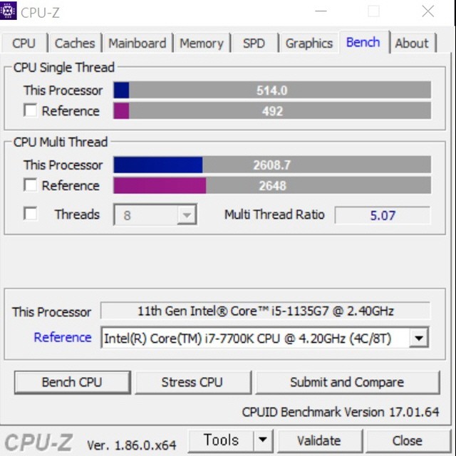 cpu-z 벤치