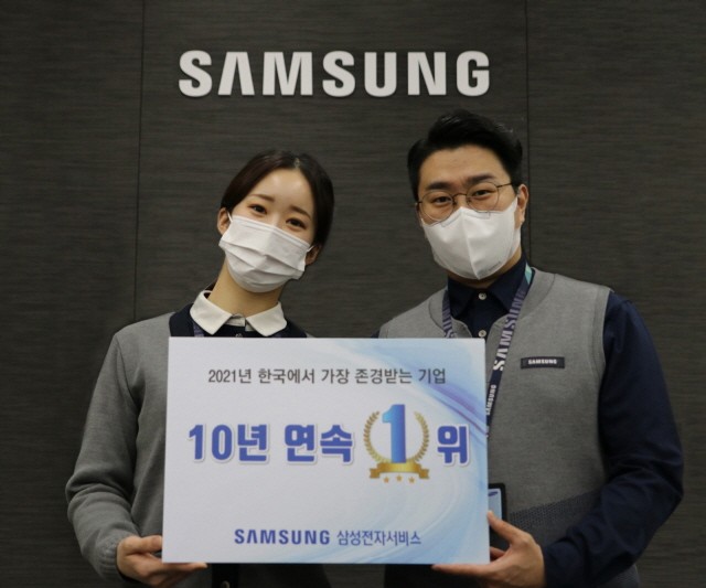 한국에서 가장 존경받는 기업 1위 선정 기념 촬영