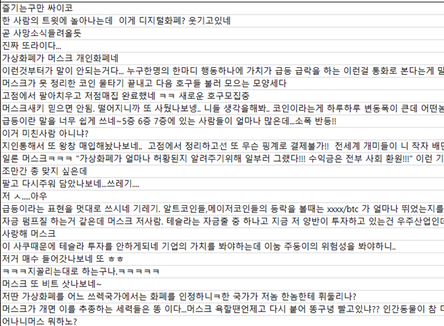 댓글 원본 자료 = 위고몬