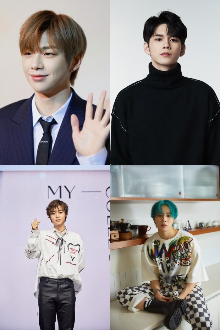 (왼쪽부터) 강다니엘, 옹성우, 박지훈, 하성운 등 워너원 출신 솔로뮤지션. (사진=커넥트엔터, 판타지오, 마루기획, 스타크루이엔티 제공)