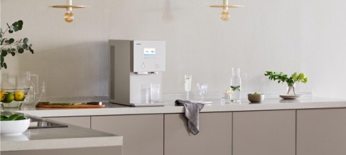 Foto da imagem do novo purificador de água de Coway, Ice 3.0 IO Care. Fornecido = Coway