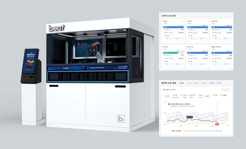 AI로봇커피 비트와 아이매드 2.0 솔루션. 사진=다날.