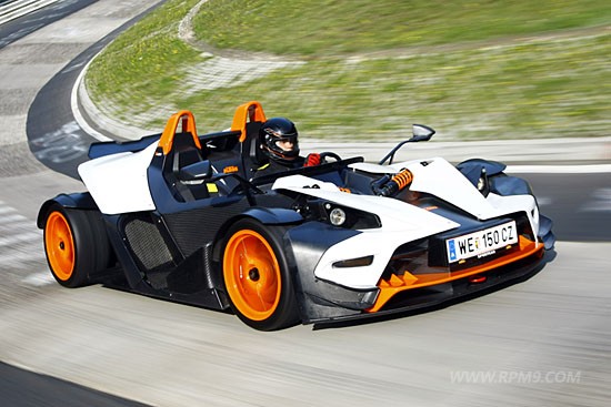 ▲ 뉘르부르크링 노르트슐라이퍼에서 테스트 중인 2011년형 KTM X-BOW