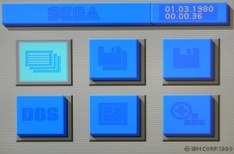 PC로 부팅할 경우 나오게 되는 전용 ROM DOS의 GUI. 지금 기준으로는 별 것 아닌 것처럼 보이지만 당시로서는 매우 획기적인 형태였다. 하지만 DOS 커맨드를 사용할 수 없어서 하단의 DOS 버튼을 눌러 DOS/V로 다시 부팅해야만 제대로 된 PC로 활용할 수 있었다.