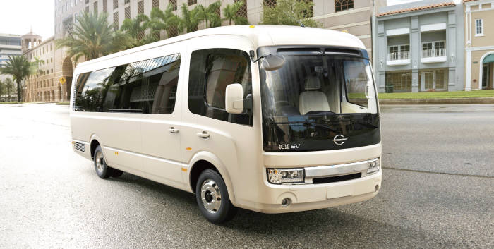 올해 상반기 한국 출시 예정인 중국 FDG의 전기버스 `E-Boss Standard`.