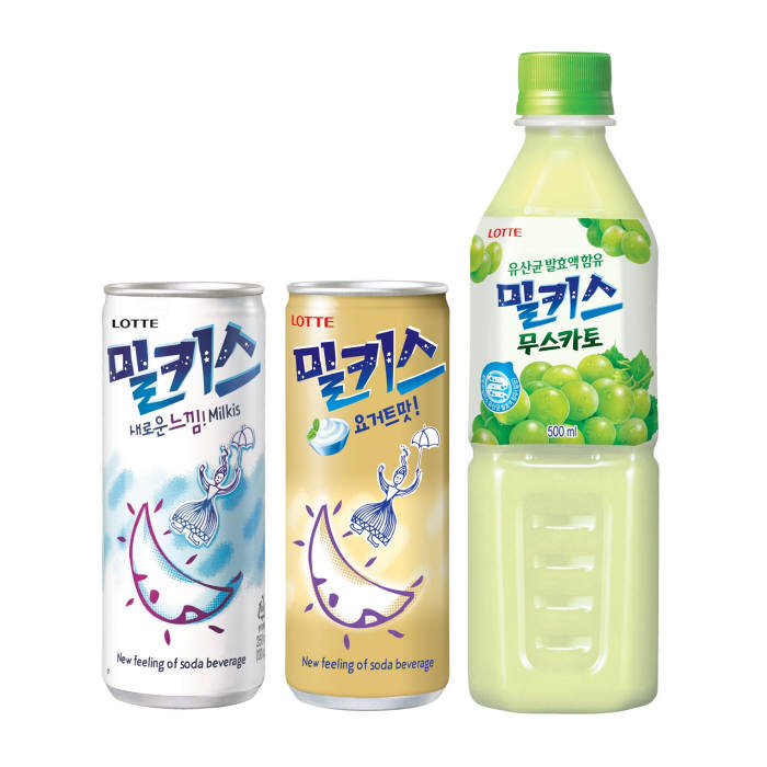 밀키스 3종. 사진=롯데칠성음료 제공