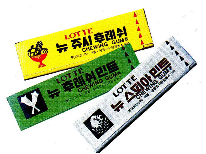 1980년대 대형껌 3종. 사진=롯데제과 제공