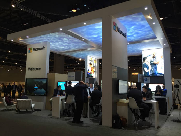 SAP 사파이어나우 행사장에 마련된 MS 부스 전경