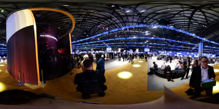 360도 카메라로 촬영한 SAP 사파이어 행사장 내부 전경