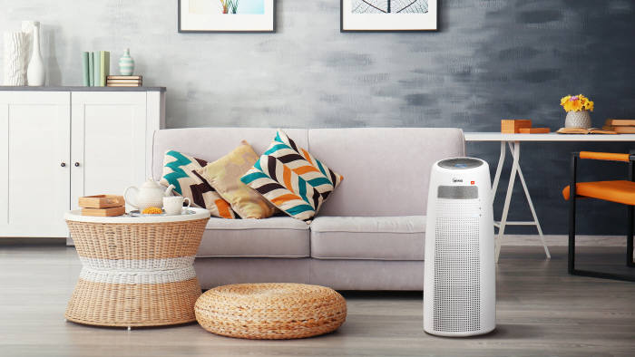 위닉스가 5월 출시한 공기청정기 Q300S 이미지. JBL 오디오 성능을 탑재한 점이 특징이다.