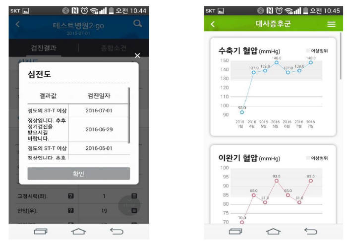 마이체크업 화면