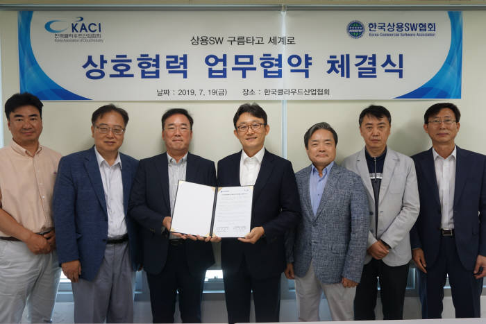 한국상용SW협회-한국클라우드산업협회, 상호협력 업무협약 체결