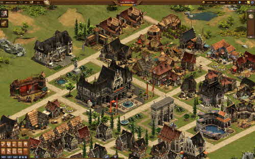 △ 제국건설은 상대방 도시를 방문해 격려하기나 광내기 같은 활동을 통해 상대방의 자원 생산이나 행복지수를 높여주고 본인은 금전적 보상을 받는 시스템을 구축, ‘착한 게임’을 표방한다. 사진제공=이노게임스(kr.forgeofempires.com)