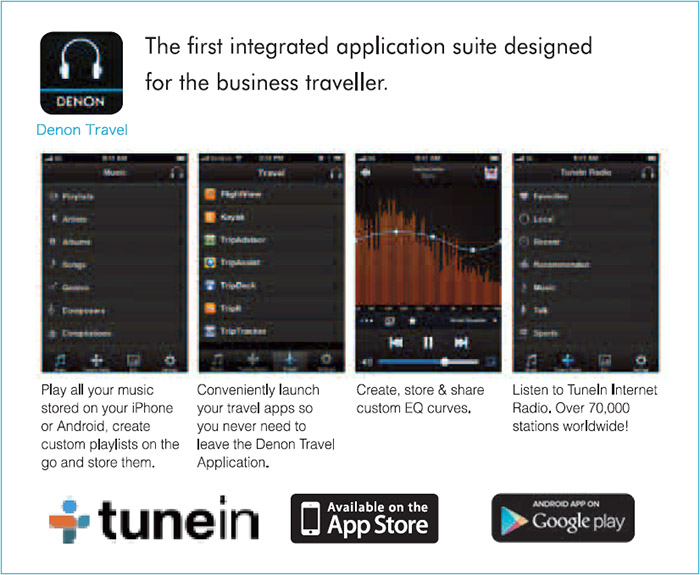 DENON Travel 애플리케이션