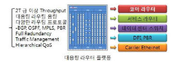 대용량 코어 라우터 개념, 출처: 방통위